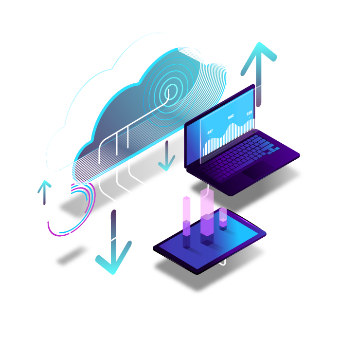 Cloud infrastructure illustration
